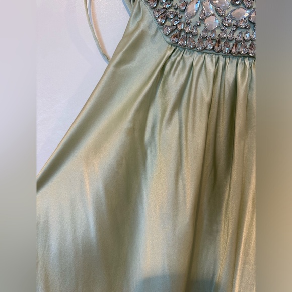 Mignon Crystal Mint Green Prom Dress - Picture 4 of 15